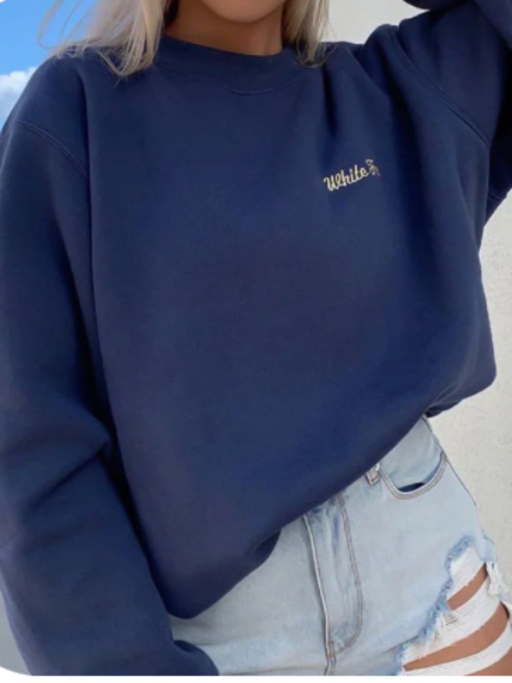 White Fox Boutique Oversized Crewneck